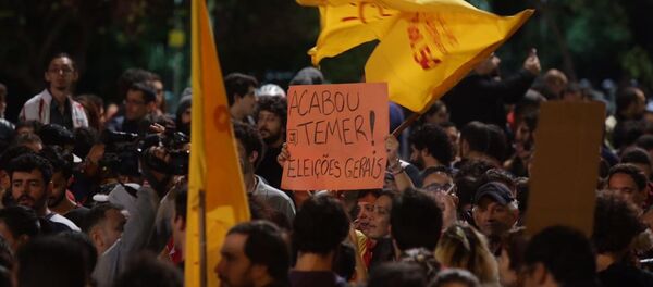 Protesto contra Temer - Sputnik Brasil