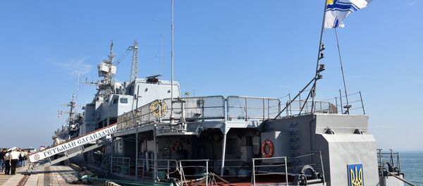 Navio almirante da Marinha ucraniana Getman Sagaidachny - Sputnik Brasil