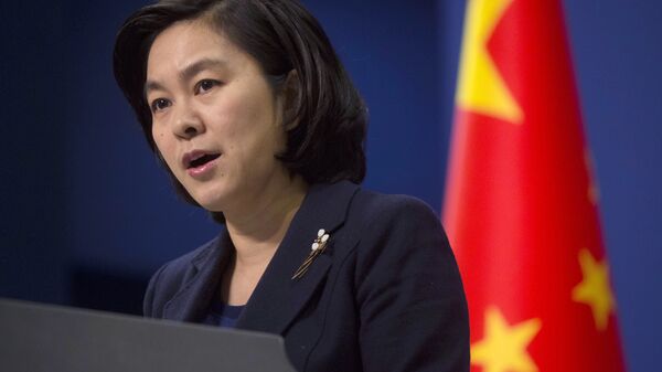In this Wednesday, January 6, 2016, file photo, Chinese Foreign Ministry spokeswoman Hua Chunying speaks during a briefing at the Chinese Foreign Ministry in Beijing, China. - Sputnik Brasil