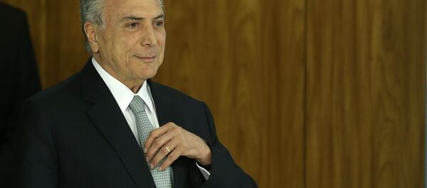 Presidente Temer durante pronunciamento oficial, 18 de maio de 2017 - Sputnik Brasil