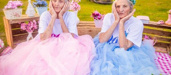 Paulina e Maria Pignaton Pandolfi, gêmeas de 100 anos do Espírito Santo - Sputnik Brasil