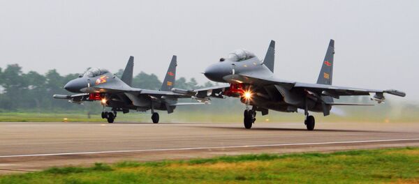 Caças Su-30 da Força Aérea chinesa (foto de arquivo) - Sputnik Brasil