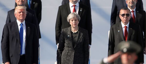 NATO country leaders attend a ceremony at the new NATO headquarters in Brussels, Belgium, May 25, 2017. NATO country leaders attend a ceremony at the new NATO headquarters in Brussels, Belgium, May 25, 2017. - Sputnik Brasil