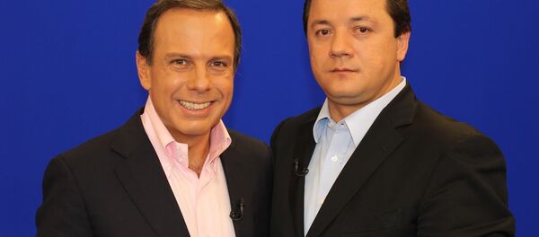 João Doria ao lado de Wesley Batista, um dos donos da JBS - Sputnik Brasil