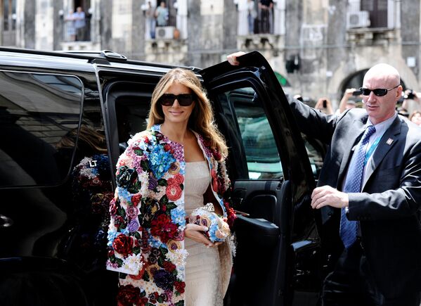 A primeira-dama dos EUA, Melania Trump, na Sicília durante sua primeira viagem oficial ao estrangeiro - Sputnik Brasil