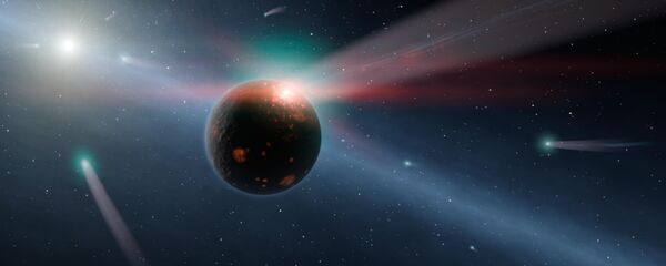 Tempestade de cometas (visão artística) - Sputnik Brasil