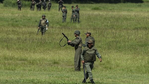 Militares na base área de Francisco de Miranda, Caracas, foto de arquivo - Sputnik Brasil