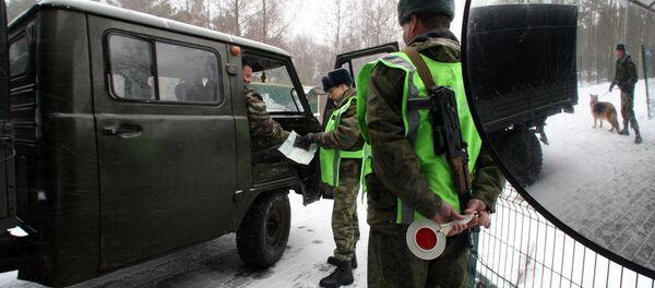 Guarda-fronteiras russos na fronteira russo-lituana, foto de arquivo - Sputnik Brasil