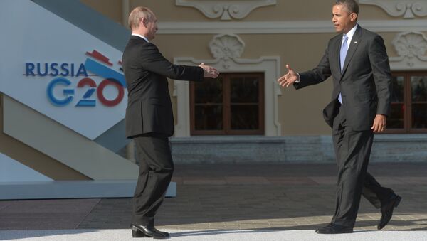 Os líderes da Rússia e dos EUA, Vladimir Putin e Barack Obama - Sputnik Brasil