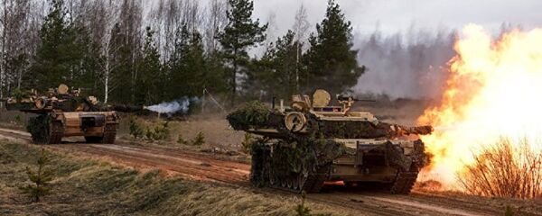 Tanques M1Abrams da OTAN (foto de arquivo) - Sputnik Brasil