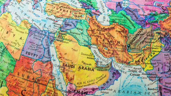Mapa do Oriente Médio e países do Golfo Pérsico - Sputnik Brasil
