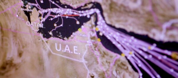 An Eikon ship-tracking screen shows tanker traffic around Qatar over the last seven days in this June 6, 2017 - Sputnik Brasil