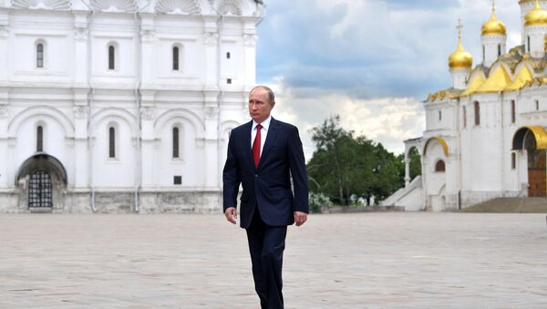 Vladímir Putin, presidente da Rússia, no Kremlin (foto de arquivo) - Sputnik Brasil