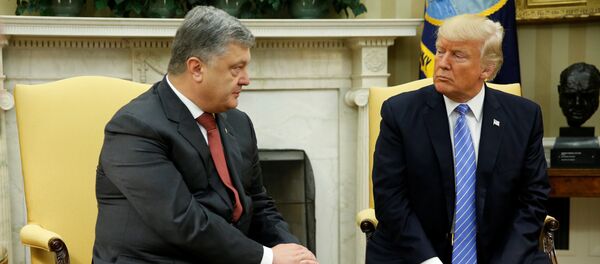 Donald Trump se reúne com Pyotr Poroshenko, 20 de julho de 2017 - Sputnik Brasil