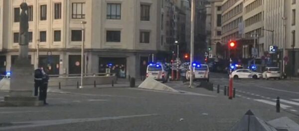 Estação evacuada em Bruxelas após ameaça de atentado, 20 de julho de 2017 - Sputnik Brasil
