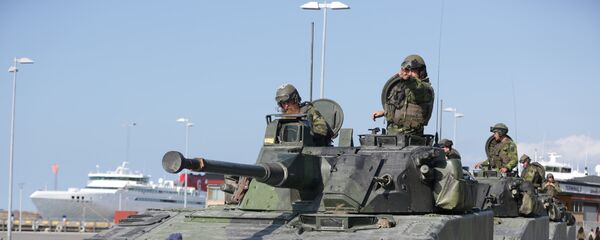 Militares das Forças Armadas da Suécia na ilha de Gotlândia, Suécia - Sputnik Brasil