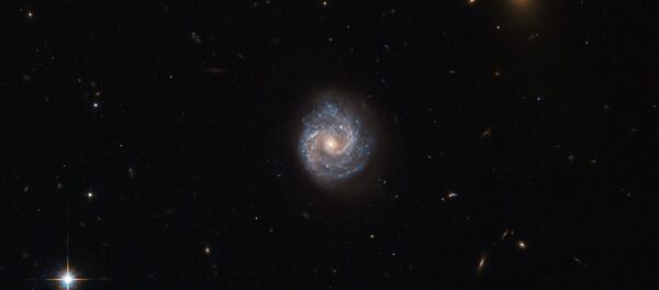 Imagem da galáxia 2XMM J143450.5+033843 tirada pelo telescópio espacial Hubble - Sputnik Brasil