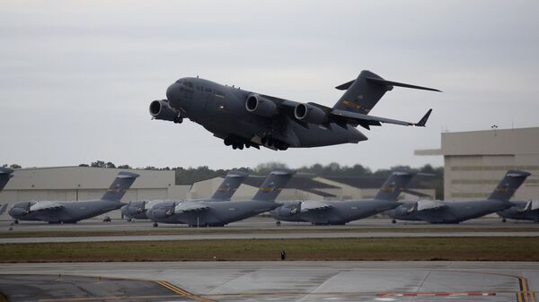 C-17, avião de transporte militar da Força Aérea dos EUA, foto de arquivo - Sputnik Brasil