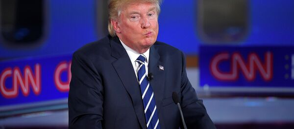 Candidato republicano à presidência americana, Donald Trump, durante o debate organizado pela emissora CNN - Sputnik Brasil