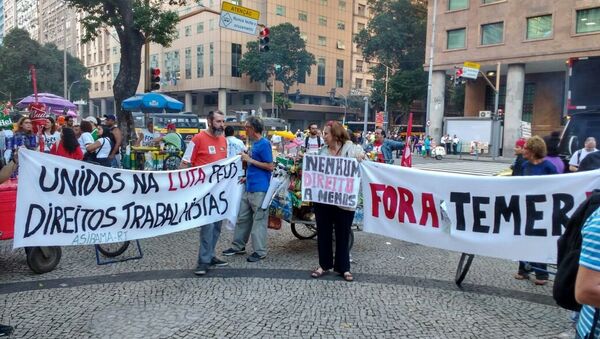 Manifestantes se concentram para ato da Greve Geral no Rio de Janeiro - Sputnik Brasil
