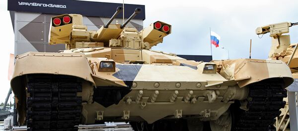 O veículo de apoio de fogo russo BMPT-72 Terminator-2 O veículo de apoio de fogo russo BMPT-72 Terminator-2 - Sputnik Brasil
