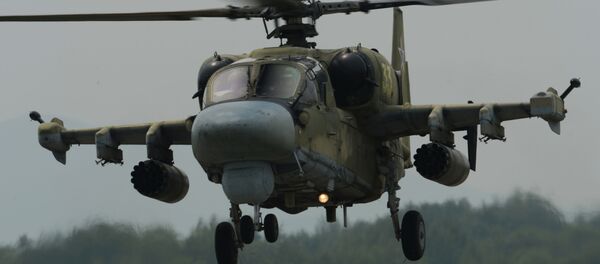 Helicóptero Ka-52 Alligator no aeródromo Chernigovka, região de Primorie, Rússia - Sputnik Brasil