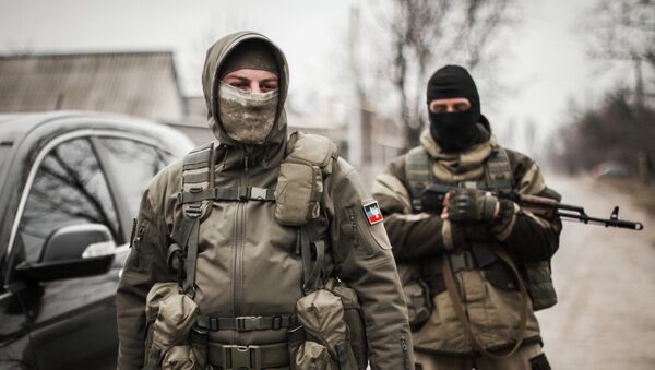 Milicianos de Donbass (foto de arquivo) - Sputnik Brasil