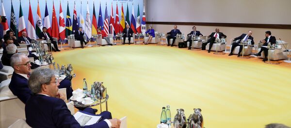 Encontro dos líderes do BRICS antes da cúpula do G20, em Hamburgo (foto de arquivo) - Sputnik Brasil