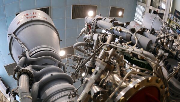 Motores para foguetes da empresa Energomash, foto de arquivo - Sputnik Brasil