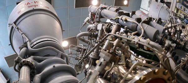 Motores para foguetes da empresa Energomash, foto de arquivo - Sputnik Brasil