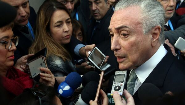 Temer fala com imprensa no Mercosul - Sputnik Brasil