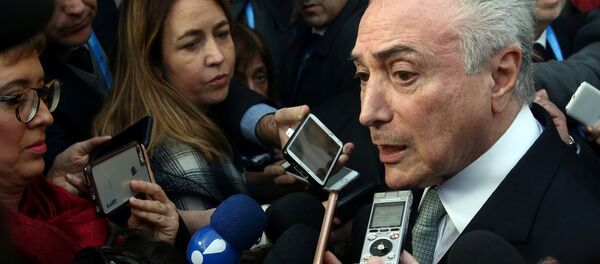 Temer fala com imprensa no Mercosul - Sputnik Brasil