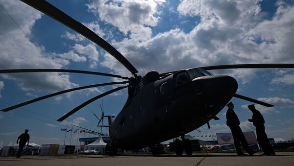 Helicóptero Mi-26 no Salão Aerospacial MAKS 2017 - Sputnik Brasil