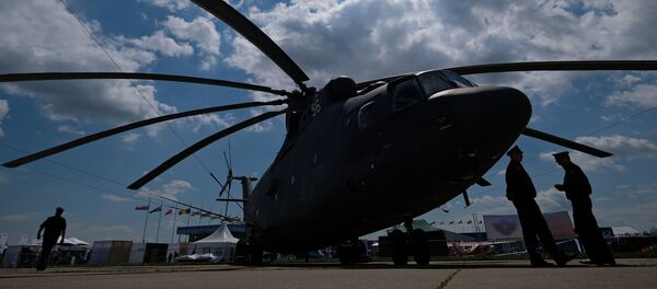 Helicóptero Mi-26 no Salão Aerospacial MAKS 2017 - Sputnik Brasil