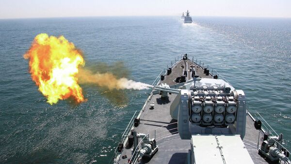Navio chinês participa em exercícios militares navais com Rússia  (imagem ilustrativa) - Sputnik Brasil
