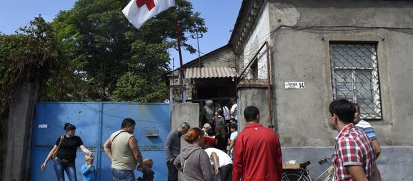Escritório da Cruz Vermelha em Mariupol, na região de Donetsk - Sputnik Brasil