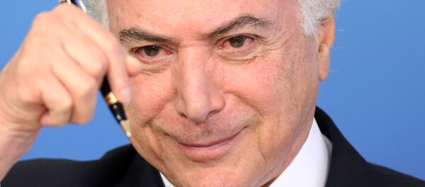 Michel Temer durante cerimônia no Palácio do Planalto - Sputnik Brasil