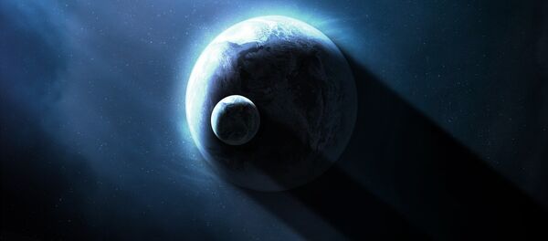 A Terra e a Lua (visão artística) - Sputnik Brasil