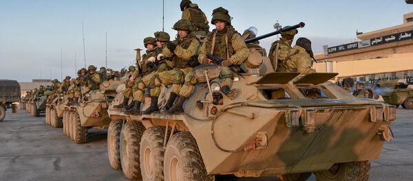 Tropas russas na Síria (foto de arquivo) - Sputnik Brasil