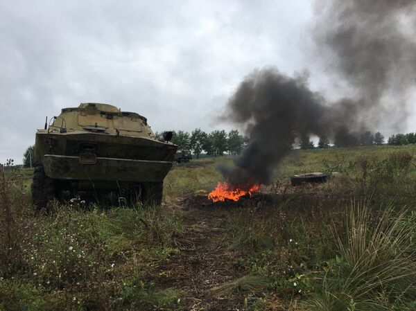 Uma das cenas do concurso militar Rembat 2017 em Omsk - Sputnik Brasil