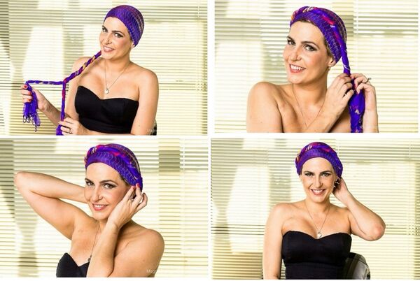 Flávia Flores em divulgação do seu Banco de Lenços, projeto que tenta recuperar a autoestima de mulheres com câncer - Sputnik Brasil