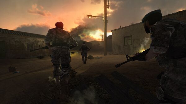 Imagem do game Batalha no Golfo de Áden 2 que mostra luta dos militares iranianos contra piratas somalis - Sputnik Brasil