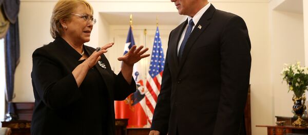 Michelle Bachelet e Mike Pence - Sputnik Brasil