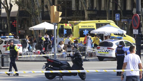 Atentado terrorista em Barcelona em 17 de agosto de 2017 - Sputnik Brasil