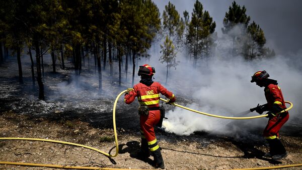 Militares espanhóis da Unidade Militar de Emergências (UME) combatem o fogo (foto de arquivo) - Sputnik Brasil