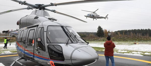 A apresentação do helicóptero multifuncional Ansat produzido na fábrica de Kazan (foto de arquivo) A apresentação do helicóptero multifuncional Ansat produzido na fábrica de Kazan (foto de arquivo) - Sputnik Brasil