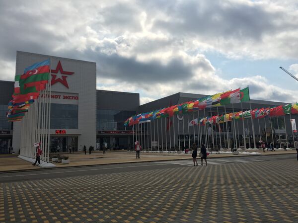Pavilhão fechado do parque Patriot no fórum militar EXÉRCITO 2017 - Sputnik Brasil