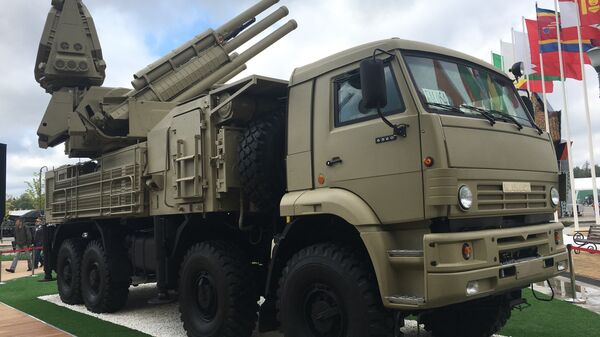 Sistemas de defesa antiaérea Pantsir-S1 na exposição EXÉRCITO 2017 - Sputnik Brasil