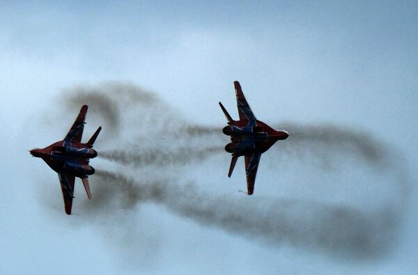 MiG-29 no fórum EXÉRCITO 2017 - Sputnik Brasil