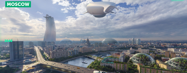 Moscou na década de 2040, de acordo com o portal Earth 2050 - Sputnik Brasil